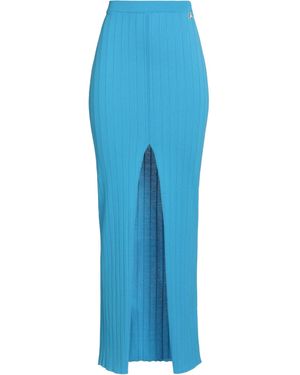 Patrizia Pepe Azure Maxi Skirt Viscose, Polyamide - Blue