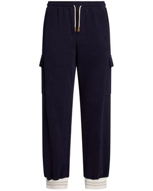 Eleventy Trousers Cotton, Cashmere - Blue