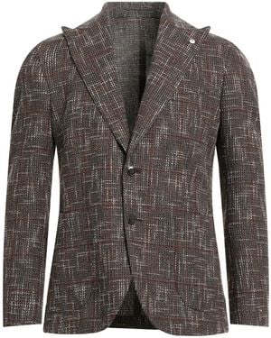 L.B.M. 1911 Dark Blazer Cotton, Wool, Polyester, Polyamide - Grey