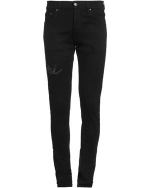 Amiri Jeans Cotton, Elastomultiester, Elastane, Leather - Black