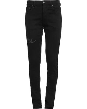 Amiri Jeans Cotton, Elastomultiester, Elastane, Leather - Black