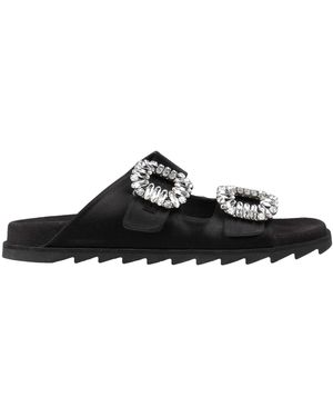 Roger Vivier Sandals Textile Fibers - Black