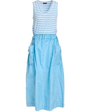 Marc Cain Azure Maxi Dress Polyester, Cotton, Elastane - Blue