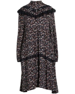 High Mini-Kleid - Schwarz