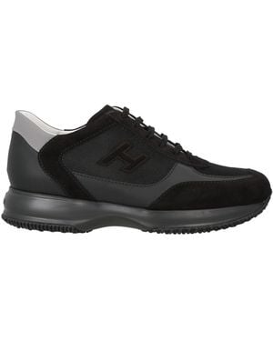 Hogan Sneakers Leather, Textile Fibers - Black