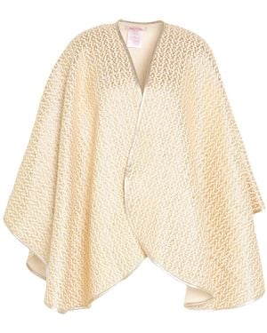 Valentino Garavani Cape Wool, Cotton, Cashmere, Synthetic Fibres, Metallic Fibre - Natural