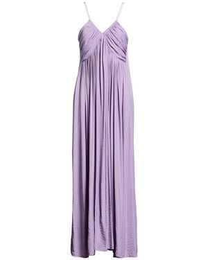 Soallure Lilac Maxi Dress Polyester, Rayon - Purple