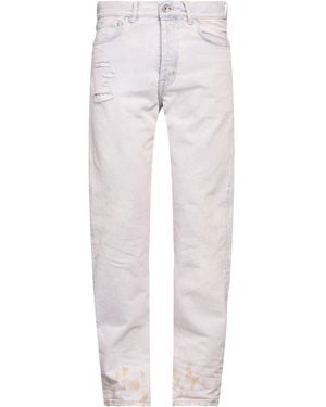 Purple Denim Pants - Gray