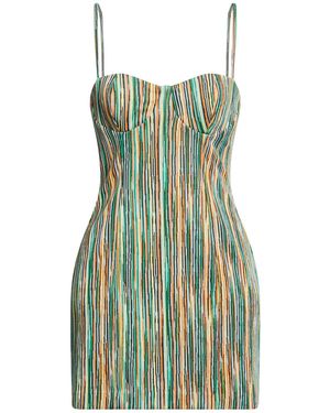 Suoli Mini Dress Viscose, Polyester, Elastane - Green