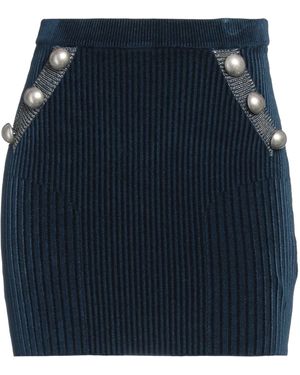ELEONORA GOTTARDI Mini Skirt Viscose, Polyamide, Elastane - Blue