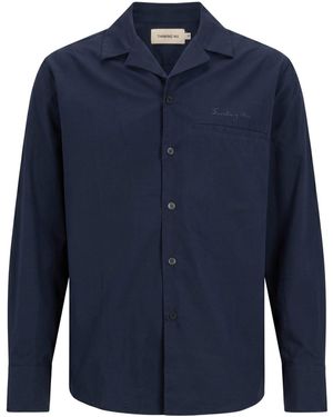 Thinking Mu Midnight Shirt Cotton - Blue