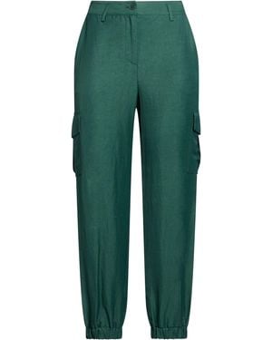 P.A.R.O.S.H. Emerald Pants Viscose, Linen - Green