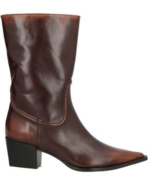 Ras Dark Ankle Boots Leather - Brown