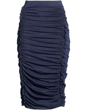 Pinko Midi Skirt Viscose, Metal Fiber, Polyamide, Elastane - Blue