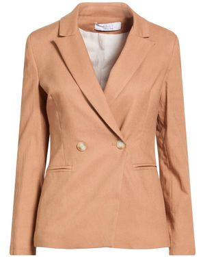 Kaos Camel Blazer Viscose, Linen, Cotton, Elastane - Natural