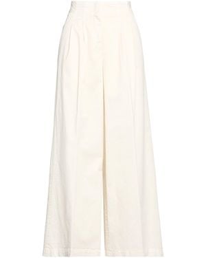 Peserico Ivory Pants Cotton, Elastane - White