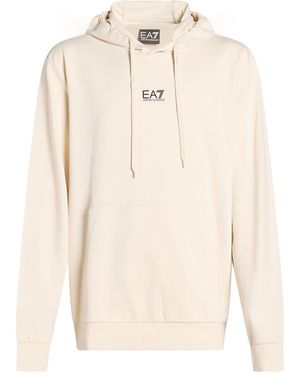 EA7 Cream Sweatshirt Cotton - Natural