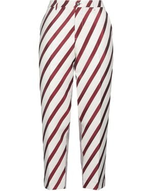 Berwich Ivory Pants Acetate, Cotton, Polyamide - Red