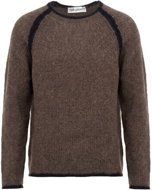 Our Legacy Taupe Sweater Wool, Mohair Wool, Superkid Mohair, Silk - Brown