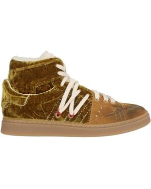 HIDNANDER Trainers Leather, Textile Fibres - Brown