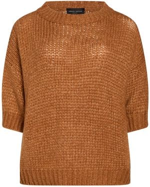 Roberto Collina Camel Sweater Baby Alpaca Wool, Nylon, Wool - Brown