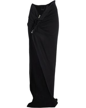 Rick Owens Maxi Skirt Cotton - Black