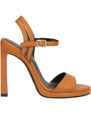 Elvio Zanon Tan Sandals Soft Leather - Pink