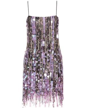 Amen Mini Dress - Purple