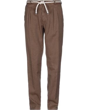 Mason's Trousers Linen, Cotton, Polyester, Elastane - Brown