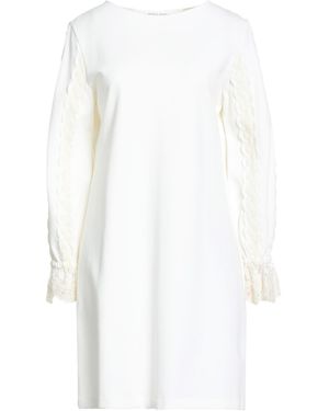 Raffaela D'angelo Ivory Mini Dress Viscose, Polyamide, Elastane - White