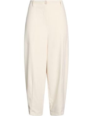 Sandro Ferrone Pants Polyester, Elastane - Natural