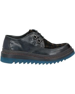 Barracuda Lace-Up Shoes Leather, Textile Fibres - Black
