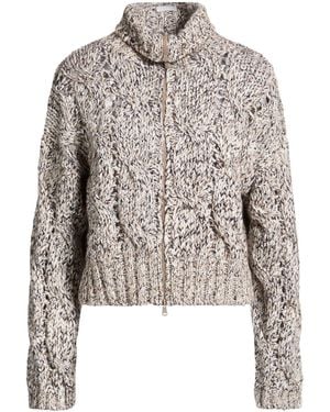 Brunello Cucinelli Cardigan Lambswool, Cashmere, Polyamide, Polyester, Mohair Wool - Natural