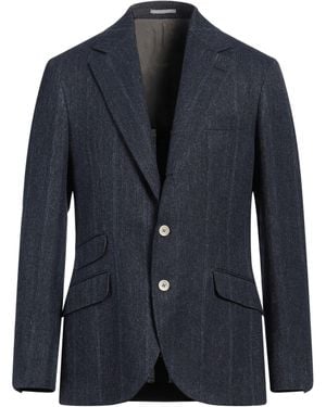 Brunello Cucinelli Blazer Linen, Silk, Wool, Cotton - Blue