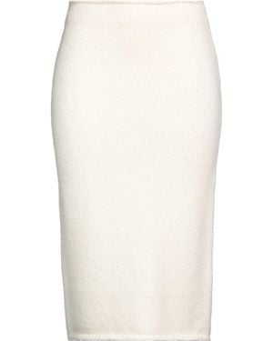 Dorothee Schumacher Ivory Midi Skirt Wool, Polyamide, Elastane - White