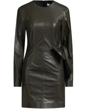 MSGM Dark Mini Dress Polyurethane, Polyester - Black
