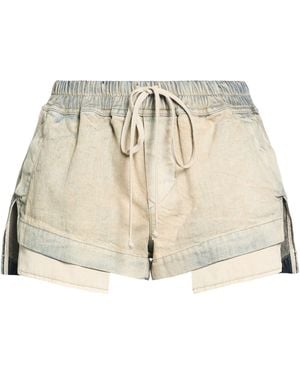 Rick Owens Denim Shorts Cotton, Elastomultiester, Rubber - Natural