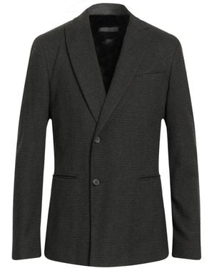 John Varvatos Houndstooth Double-Breasted Blazer - Black