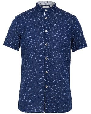 Altemflower Shirt Linen, Cotton - Blue