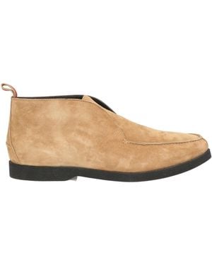 Kiton Sand Ankle Boots Calfskin - Natural