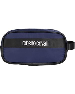 Roberto Cavalli Beauty Case Polyester, Polyurethane - Blue