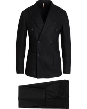 Santaniello Suit Wool, Polyamide, Virgin Wool, Elastane - Black