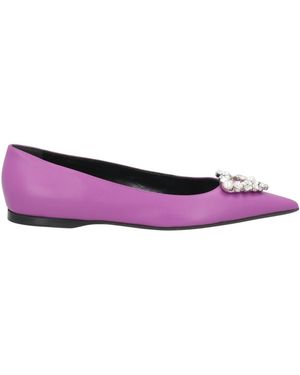 Sergio Rossi Ballet Flats Leather - Purple