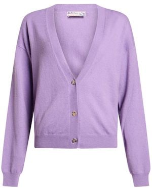 Ballantyne Cardigan Cashmere - Purple