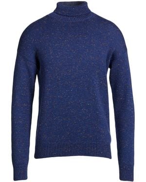 Grifoni Turtleneck Wool, Polyamide, Linen - Blue