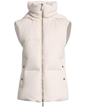 Moorer Ivory Vest Wool, Cashmere - White