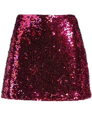 Chiara Ferragni Fuchsia Mini Skirt Polyester - Red