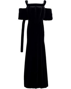 Burberry Maxi Dress Polyester, Elastane - Black