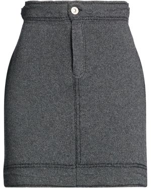 Barrie Charcoal Mini Skirt Cashmere, Cotton - Gray