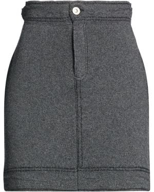 Barrie Charcoal Mini Skirt Cashmere, Cotton - Gray